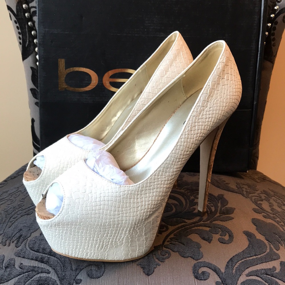 Bebe Katrice Peep Toe Platforms